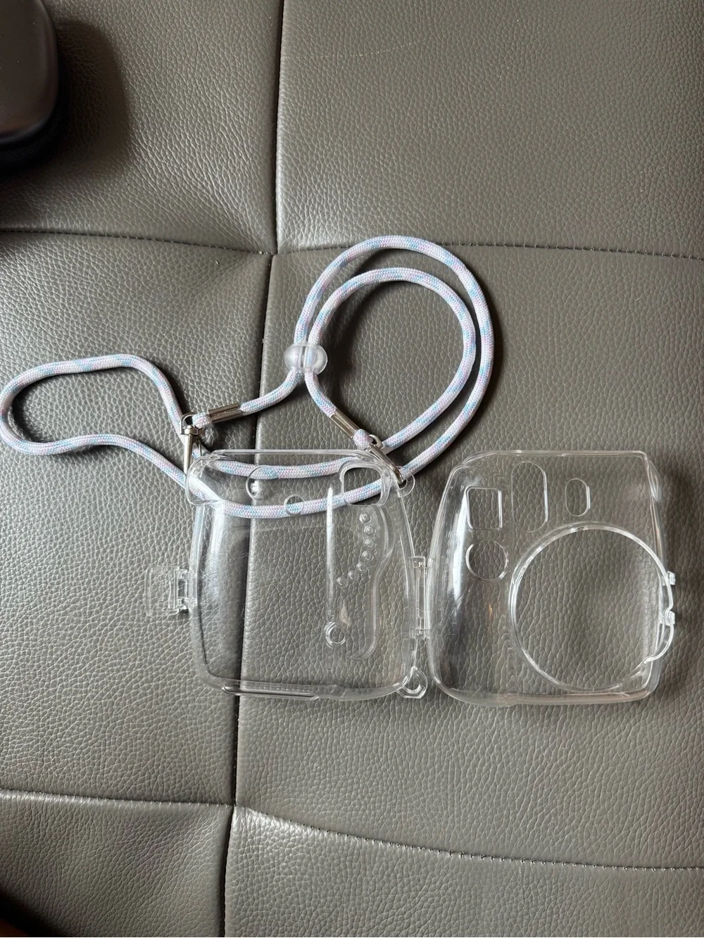 Clear Crossbody INSTAX MINI 9 Camera Case with Pastel Rope Strap